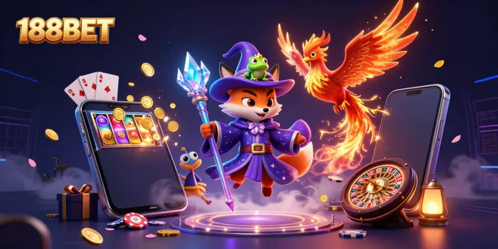 Experience thrilling gaming action with 188BET as mystical characters and casino games come to life.