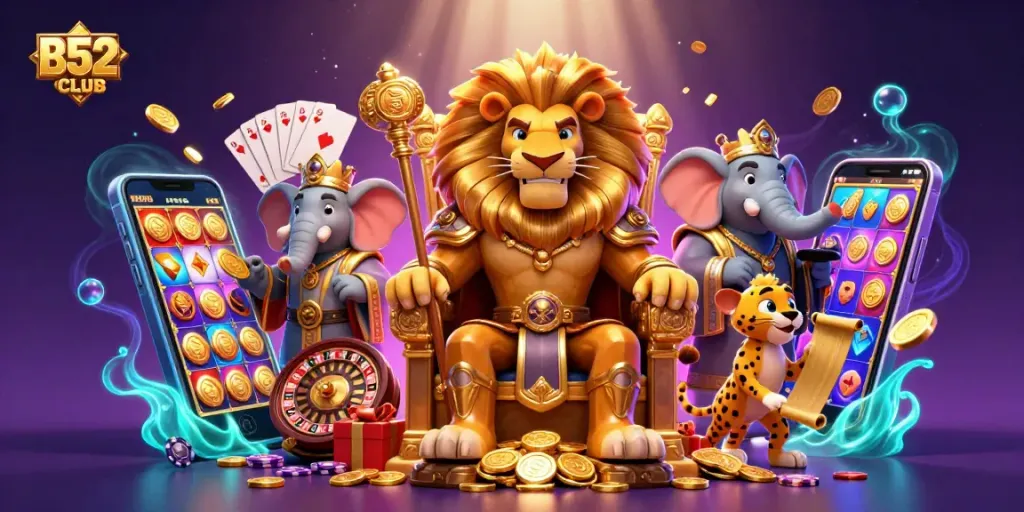 Experience thrilling wins at B52CLUB with vibrant casino games and dynamic characters.