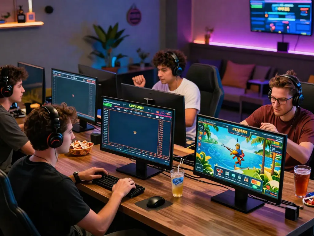 Exciting online gaming atmosphere at https://tx88.br.com/ with diverse players engaged in betting and casino games.