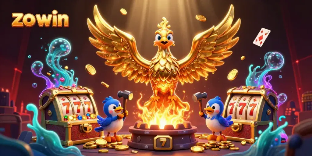 Engage with online gaming excitement as the golden phoenix symbolizes the thrilling spirit of zo win casino.