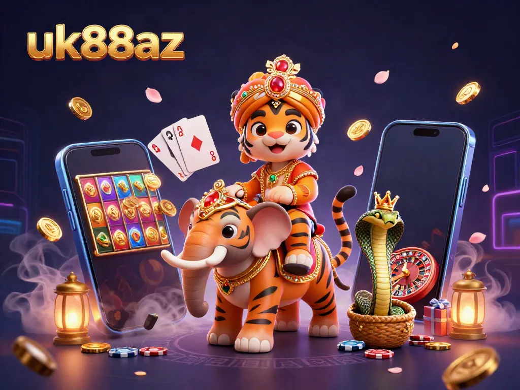 Experience the excitement of uk88az's online casino with dynamic gaming elements and rich illustration
