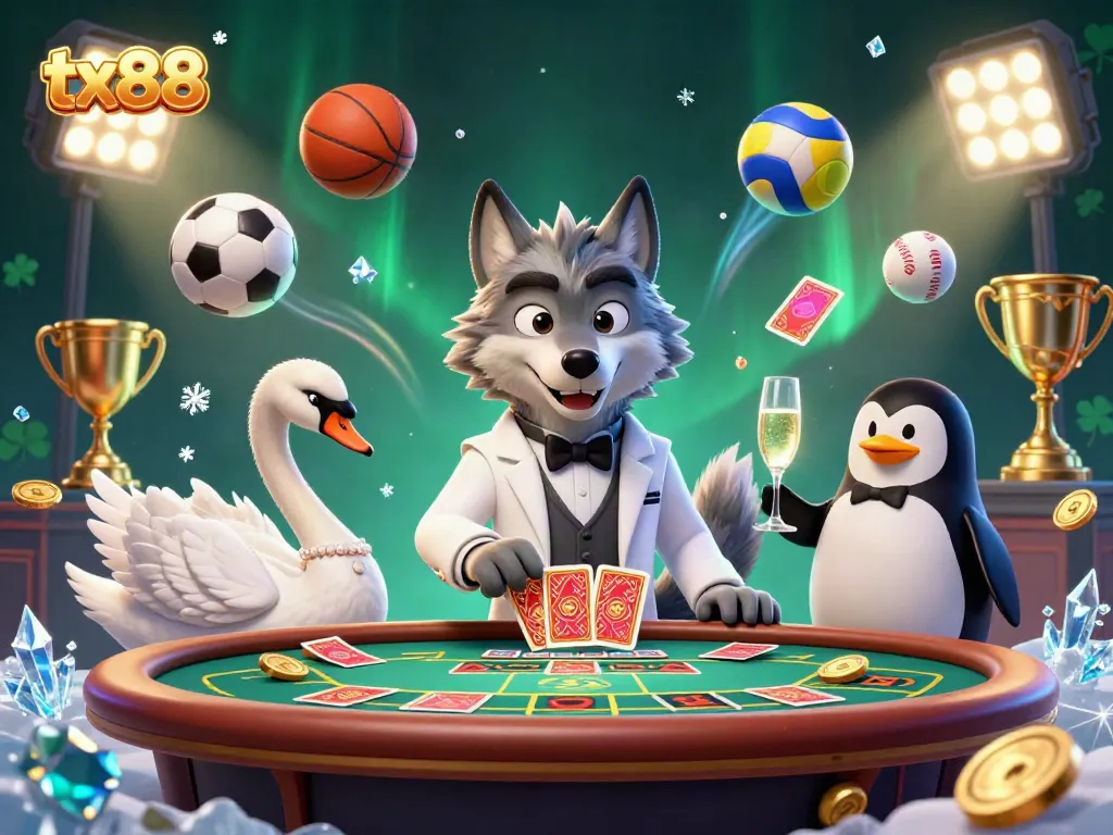 Experience thrilling gambling action at tx88 with elegant characters in a dynamic casino environment.