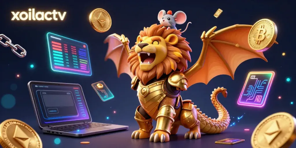 Xoilactv offers thrilling crypto betting with a dynamic scene rich in colorful game elements and characters.