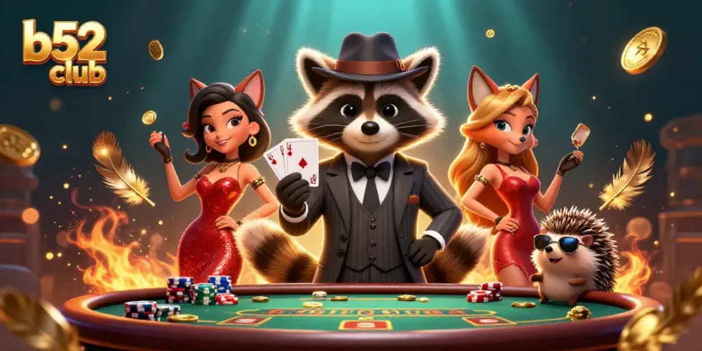Reveal your winning hand at the b52 club with this captivating casino scene.