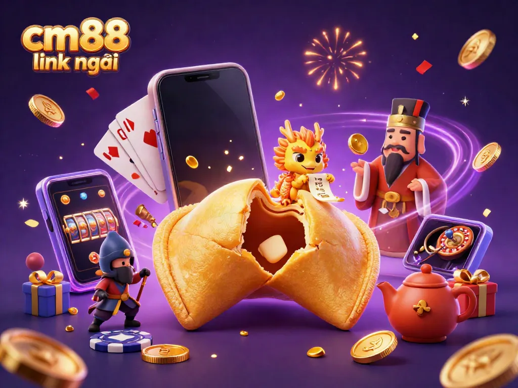 Experience the thrills of cm88 link mới with vibrant casino characters in an enchanting scene.