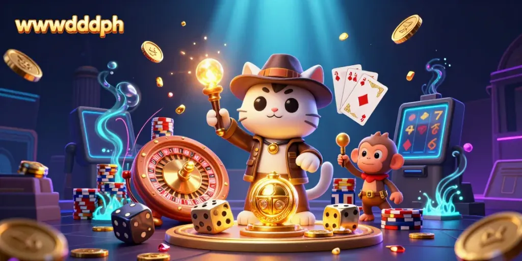Experience thrilling wins at wwwdddph with a 3D cartoon cat explorer in an ancient casino temple.