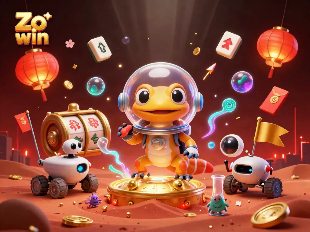 Engage in thrilling gameplay with Zo win, showcasing a vibrant Martian casino adventure.